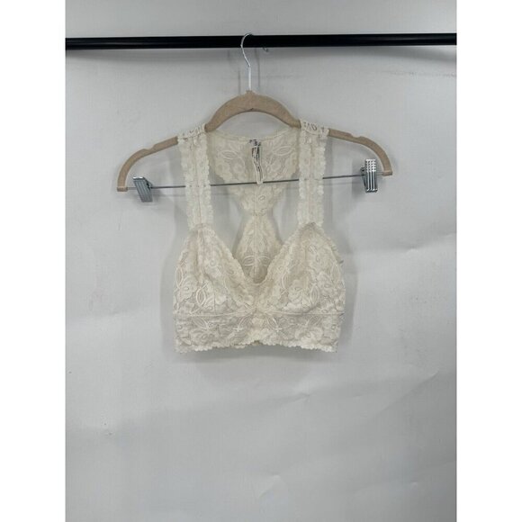 Intimately Free People Galloon Racerback Bralette Ivory XS Fairy Coquette Whimsy - Picture 1 of 10
